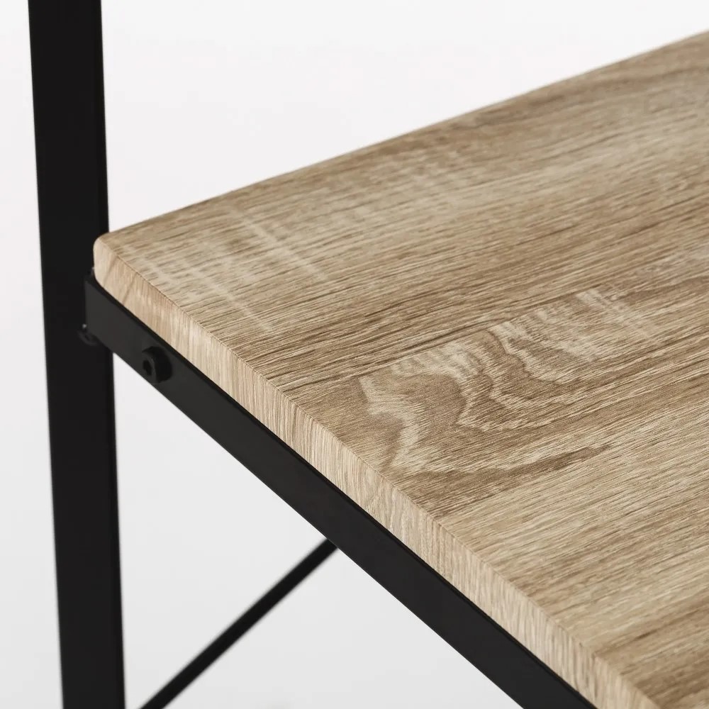 Scaffale in metallo a 4 ripiani,Stile industriale 100x33x142 - immagine 2