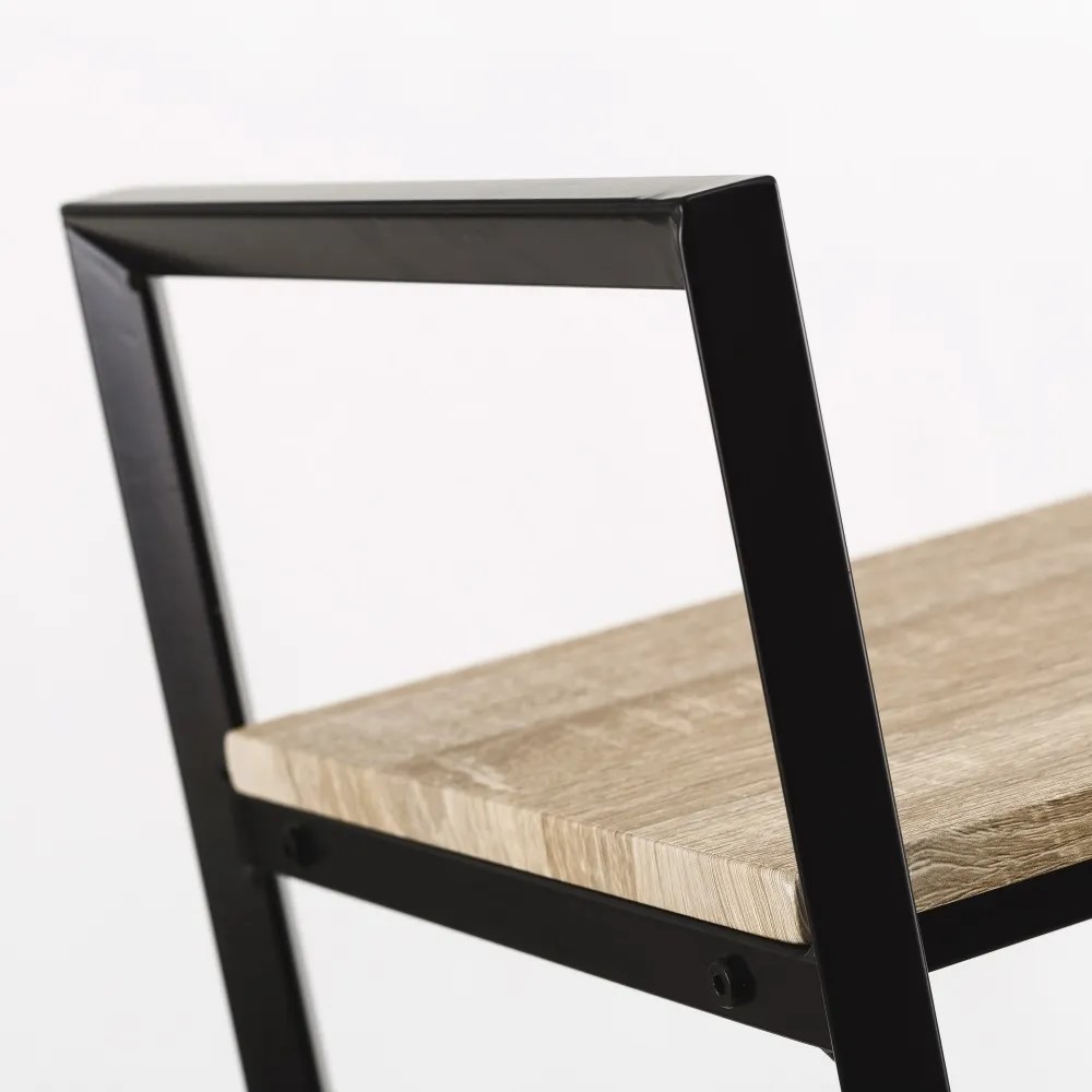 Scaffale in metallo a 4 ripiani,Stile industriale 100x33x142 - immagine 4