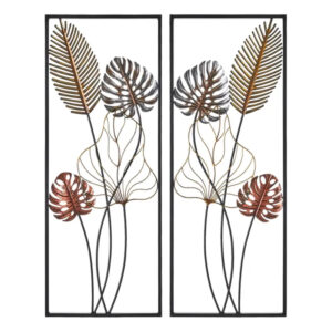 S/2  Pittura decorativa in ferro, stile semplice, pittura decorativa per ufficio 35 X 2.50 X 91 CM