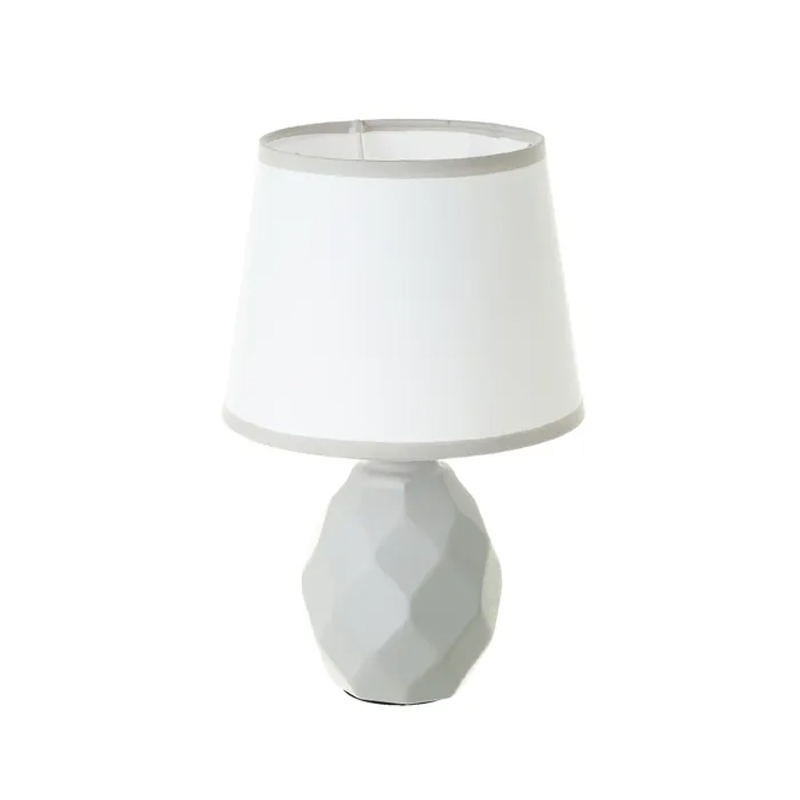 Lampada da tavolo,Ceramica, Grigio Lampada da tavolo per ufficio. 18 X 18 X 26 CM - immagine 4