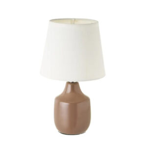 Lampada da scrivania ceramica marrone Luce decorativa 14X14X24CM