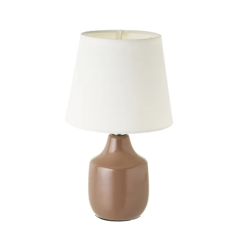 Lampada da scrivania ceramica marrone Luce decorativa 14X14X24CM