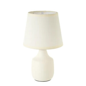 Lampada moderna in ceramica beige di stile semplice Camera da letto Soggiorno Studio Lampada decorativa 14 X 14 X 24 CM