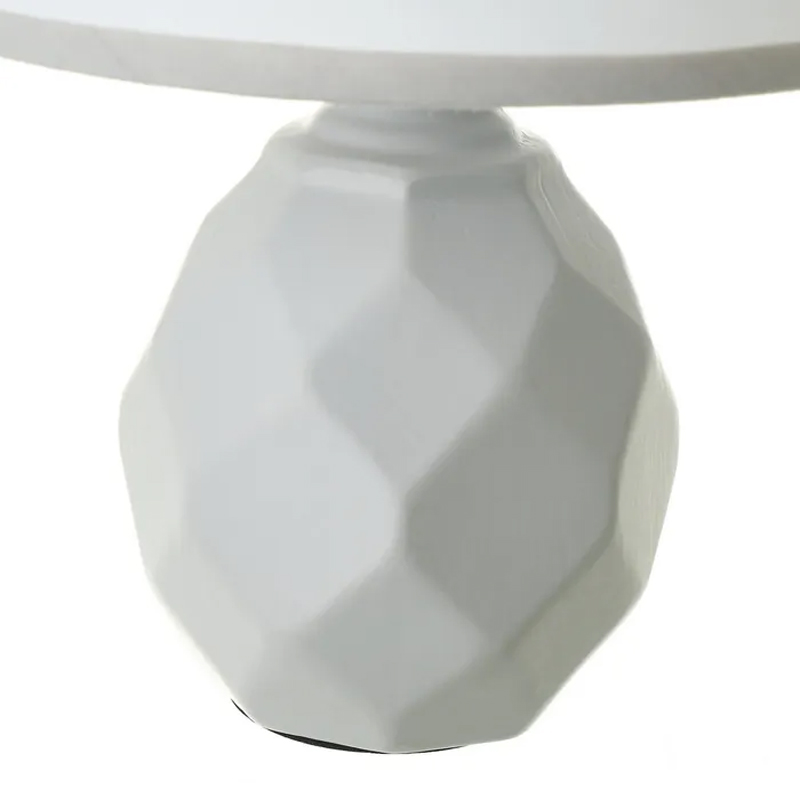 Lampada da tavolo,Ceramica, Grigio Lampada da tavolo per ufficio. 18 X 18 X 26 CM - immagine 3