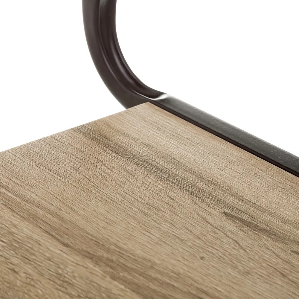 Tavolino su ruote,2 ripiani,PB-Metallo,Per caffè e laptop,Adatto per il soggiorno e la camera da letto 40x27x65 CM - immagine 3