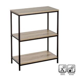 Con struttura in metallo,3 ripiani 60x30x76CM