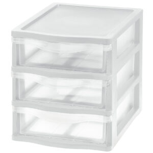 Cassettiera per soggiorno camera da letto bianco 3 cassetti