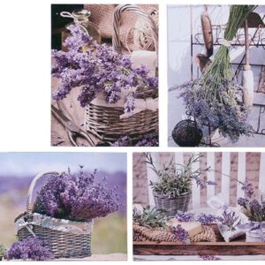 4/s Quadro Lavanda pittura decorativa per la camera da letto replica moderna 30X40X1,5 CM