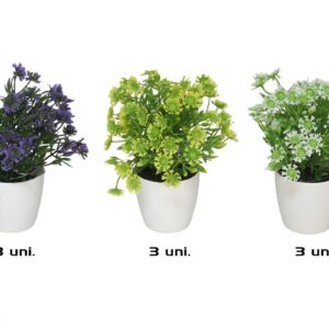 3/s Pianta in vaso vasi per piante artificiali decorazioni del soggiorno 19 CM