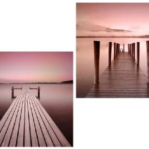 2/s Quadro ponte romantico Quadri decorativi per la camera da letto replica moderna 40X40X1,5CM