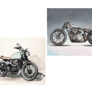 2/s Quadro [Moto] Camera da letto Soggiorno Quadri decorativi replica moderna 40X50X1.8CM