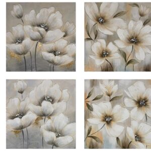 4/s Quadro [Fiore] Murale decorativo Imitazione della pittura a olio 60X60X4CM