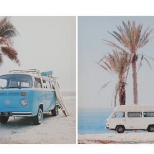 2/s Quadro Camera da letto Villa Mare Decorazione Pittura Simulazione di artigianato 40X50X1,8CM