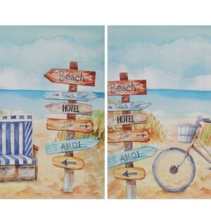 2/ Quadro [Spiaggia Paesaggio marino] Camera da letto Ufficio dipinti decorativi Imitazione pittura ad olio 40X50X1,8CM