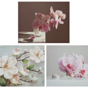 3/s Quadri [Fiore]Pittura decorativa del soggiorno Effetto simulazione 40X50X1,8CM