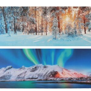 2/s Quadro[scena di neve]  effetto di simulazione Soggiorno Ufficio Pittura decorativa 45X140X4CM