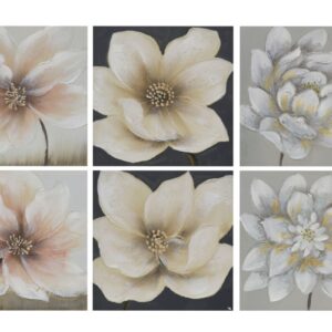 6/s Quadro [Fiore] Pittura ad olio ad alta imitazione Camera da letto dipinti decorativi 40X40X3CM