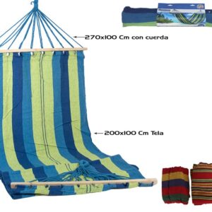 Amaca tela e bastoncini amaca da campeggio all'aperto Colore casuale 270X100CM