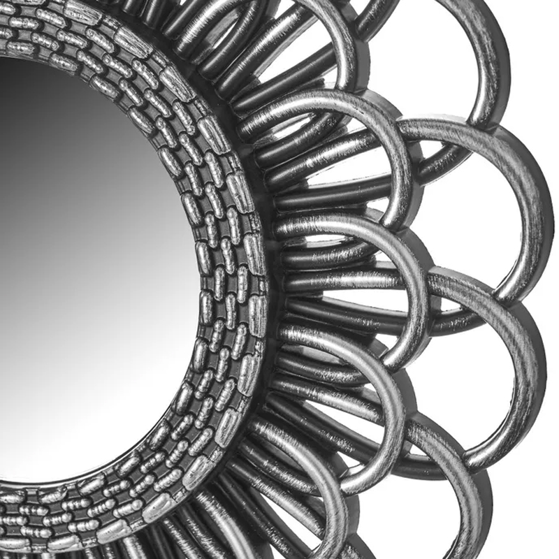 S/3 Specchio da parete,Argento,Specchio PP,Specchio decorativo per il soggiorno 25 X 2,50 X 25 CM - immagine 2