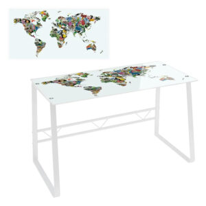 Tavoli in vetro,In metallo,Con motivo,Adatto a soggiorni e camere da letto120x60x75CM 1u/c