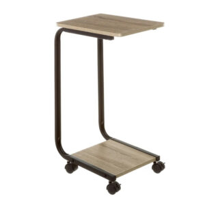 Tavolino su ruote,2 ripiani,PB-Metallo,Per caffè e laptop,Adatto per il soggiorno e la camera da letto 40x27x65 CM