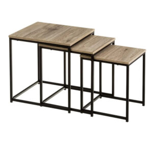 Tavolo quadrato, tavolino in metallo, set di 3, per soggiorno e camera da letto 40x40x42CM 1u/c