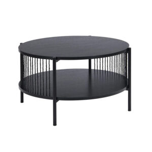 Tavolino rotondo,Nero,Adatto a soggiorni e uffici,Ambientazione moderna 74x74x41cm 1u/c