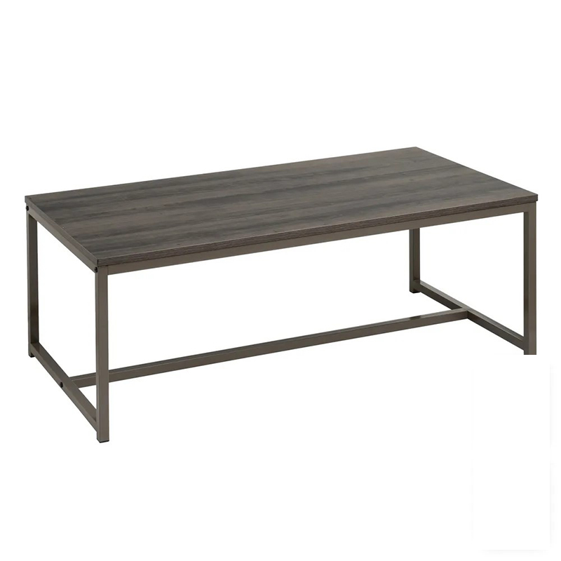 Tavolino rettangolare, grigio, in metallo, per soggiorno ufficio, stile minimalista 100x50x36CM 1u/c