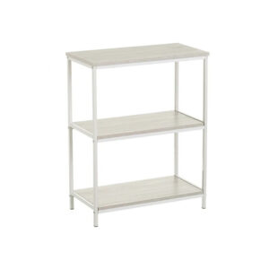 Libreria in metallo,Stile moderno,Bianco a 3 piani 60 X 30X 76 CM