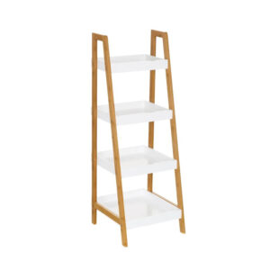 Scaffale a scala,con 4 ripiani,Adatto a soggiorni e camere da letto