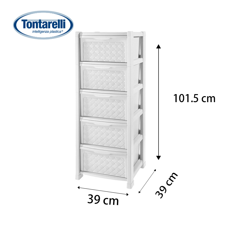 Cassettiera 5 cassetti 39X39X101,5CM