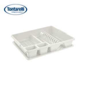 Scolapiatti grande+vassoio smontato,bian