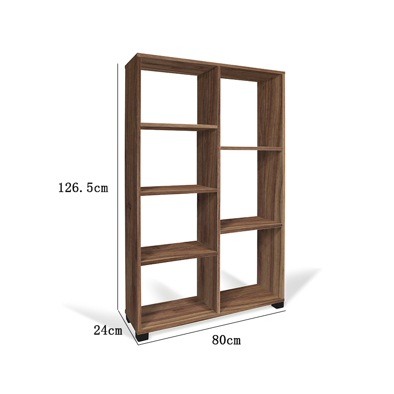 Libreria Scaffale Per Soggiorno 7 Ripiani 2 colori disponibili 80x24x126,5cm - immagine 2