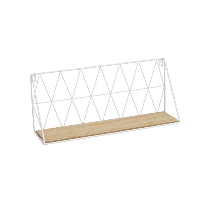 Scaffale,metallo-mdf 2 collori 48x12x20cm