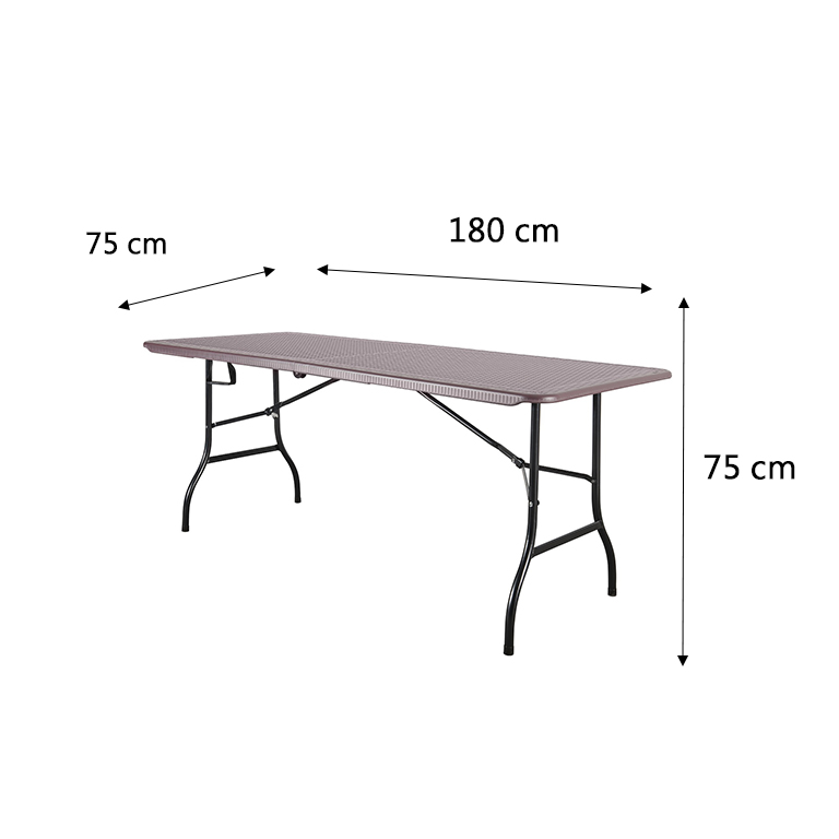 Tavolo pic nic marrone 180×75 cm