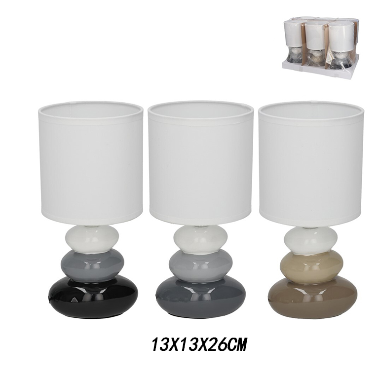 Lampada in ceramica aruba 13x13x26cm 3 ASSORT