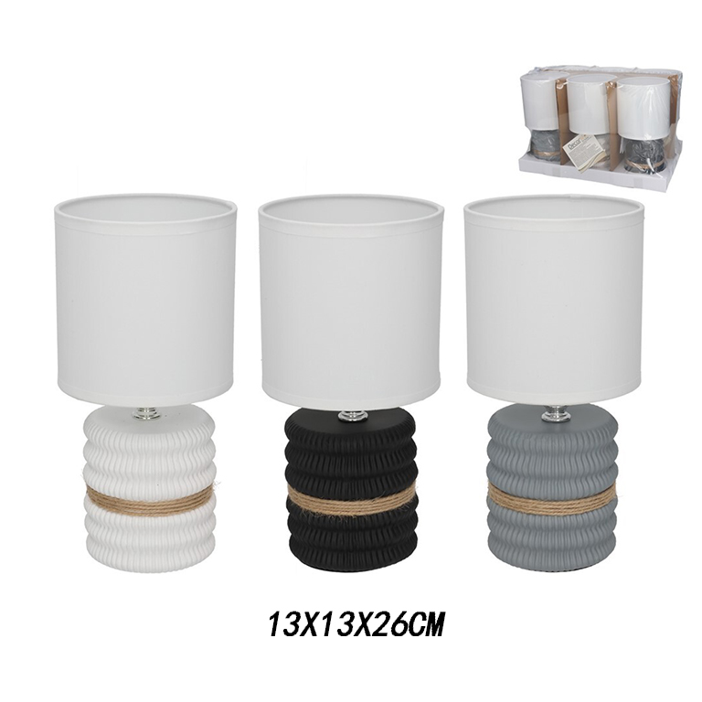 Lampada in ceramica varadero 13x13x26cm 3 ASSORT