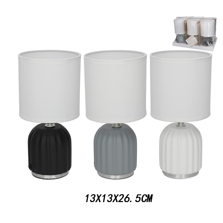 Lampada in ceramica NASAU 13x13x26,5cm 3 ASSORT