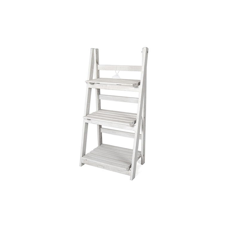 Scaffale in legno bianco: scegli tra 3 piani (80x41x25 cm) o 4 piani (112x41x34 cm)