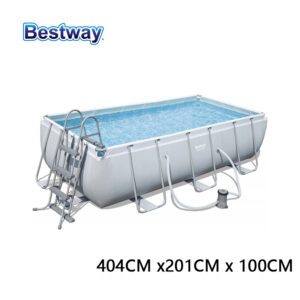 piscina power steel frame rettangolare 404x201x100 cm 6.478 L