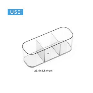 Vassoio organizer con divisori 23,5x8,5x9cm