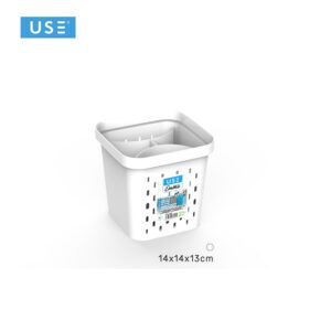 Scolaposate quadrato bianco 14x14x13cm