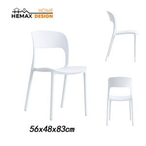 Sedia Valentina in Polipropilene Bianco 56x48x83 cm