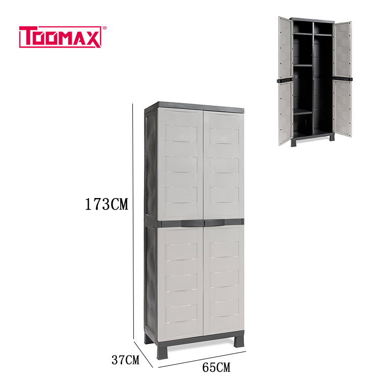 Armadio in plastica,2 porte 65x37x173cm