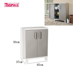 Armadio in plastica con 2 ripiani 65x37x93cm